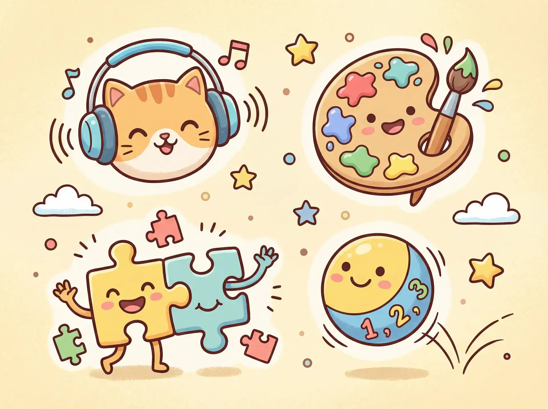 小朋友的手工作品 - 毛俊杰吻戏 益智创作